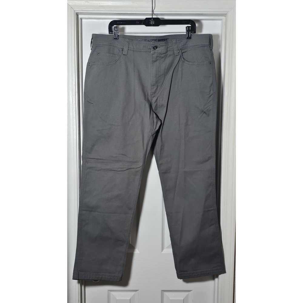 Duluth‎ Trading Flex Firehose Canvas Pants Mens 38 X 30 Slim Fit Gray